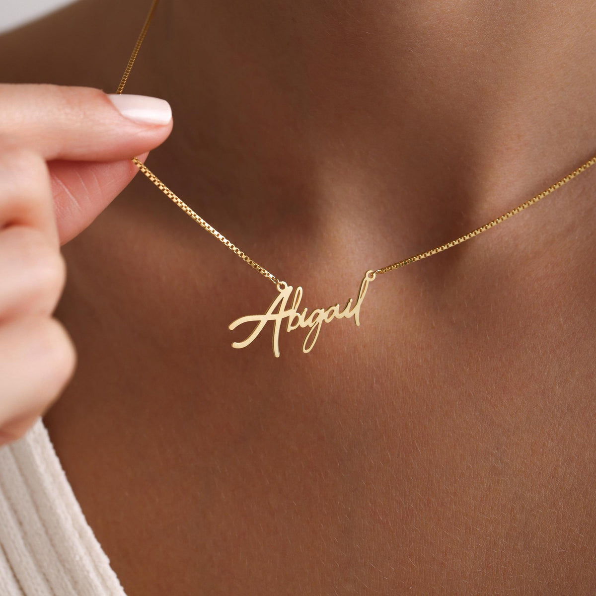 Custom Sterling Silver Family Name Necklace