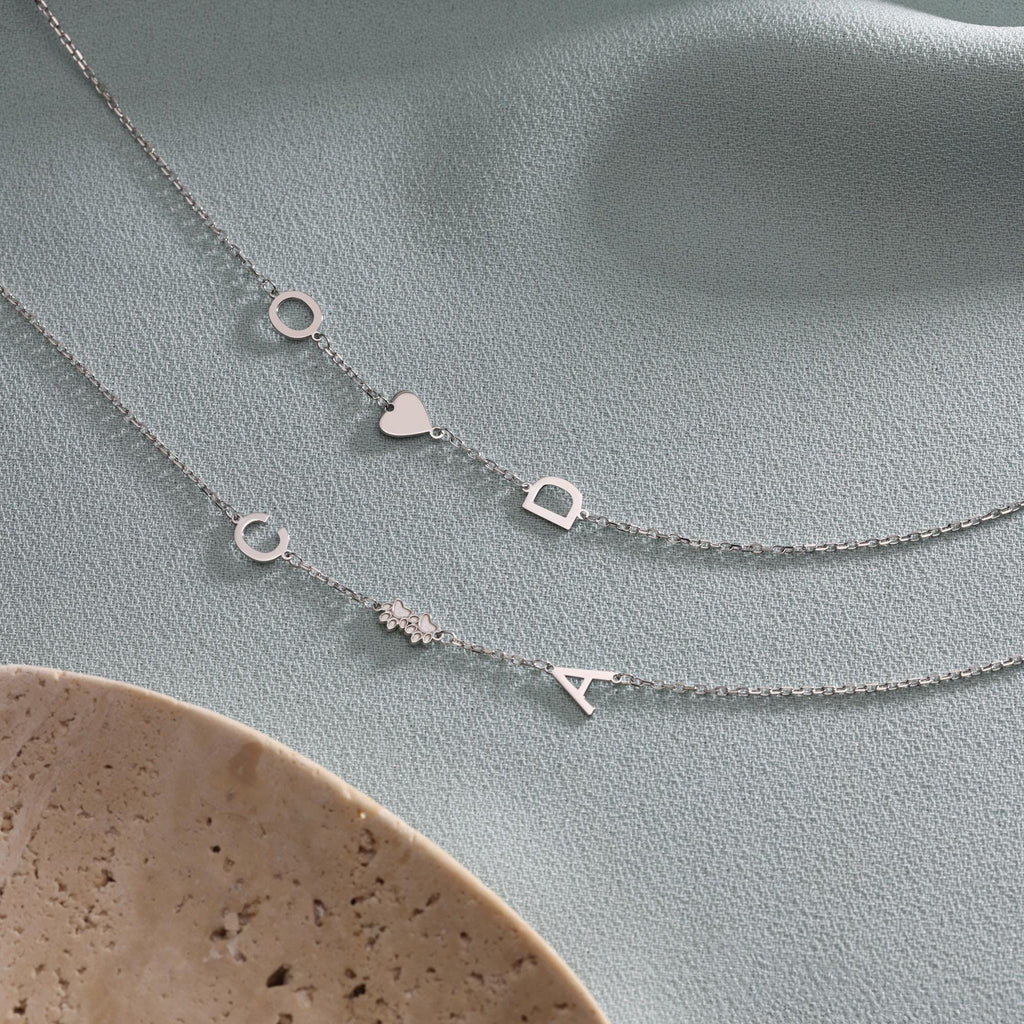 Sterling Silver Initial Infinity Necklace