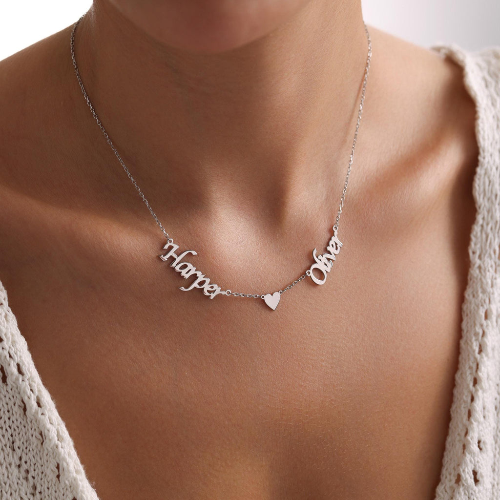 Gold Multiple Name Necklace