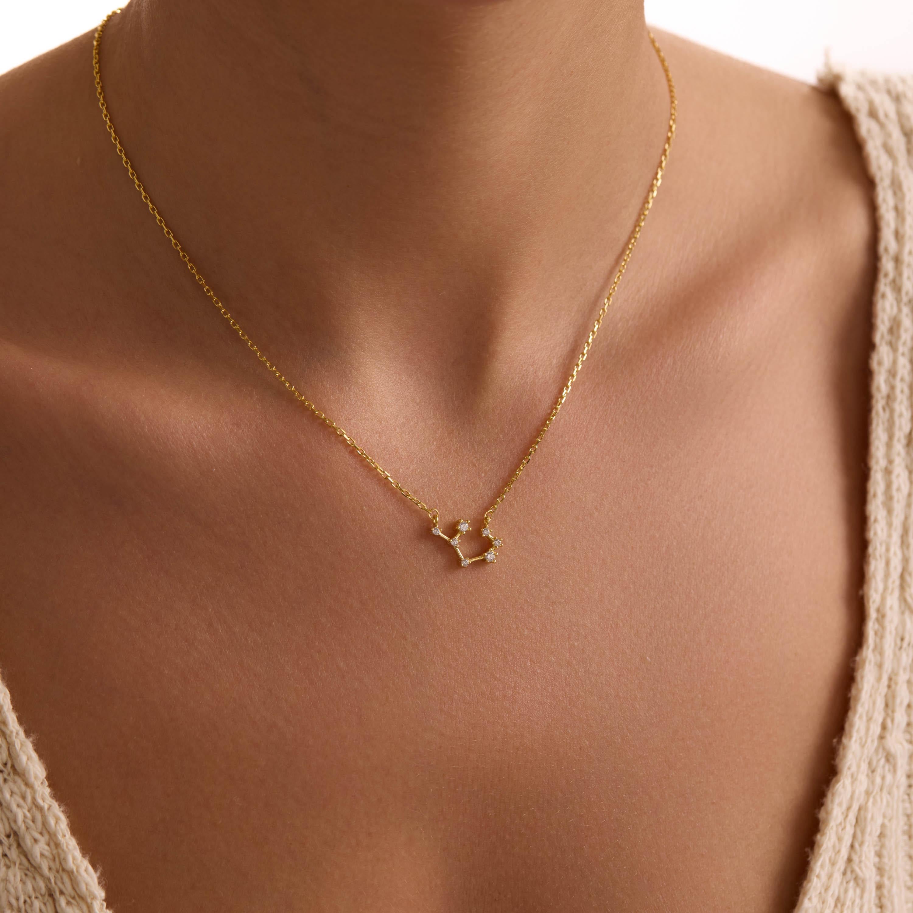 Sterling Silver Zodiac Constellation Necklace