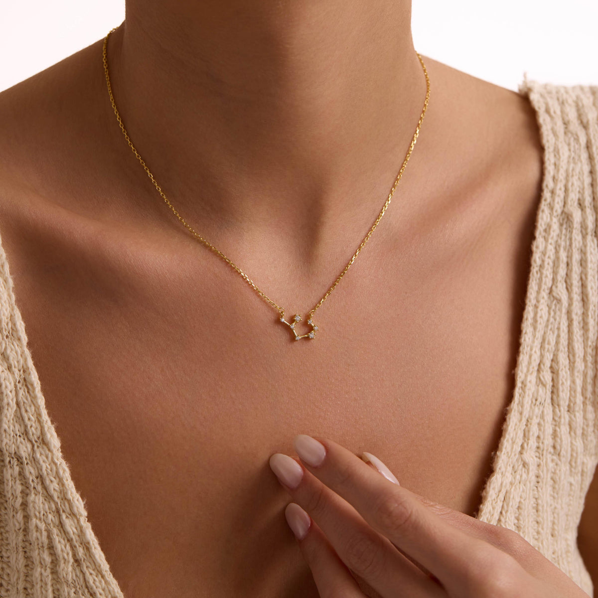 Sterling Silver Zodiac Constellation Necklace