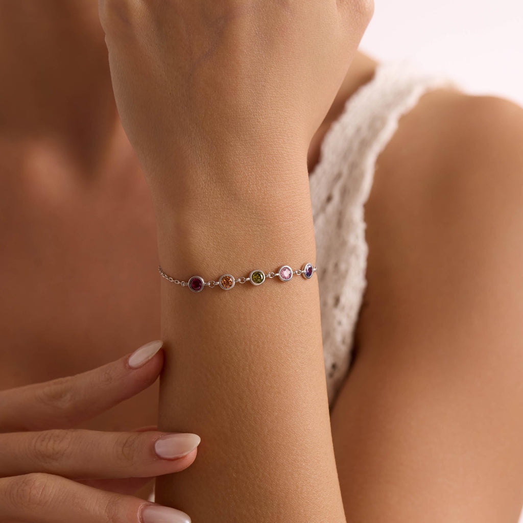 Custom Family Birthstone Bracelet