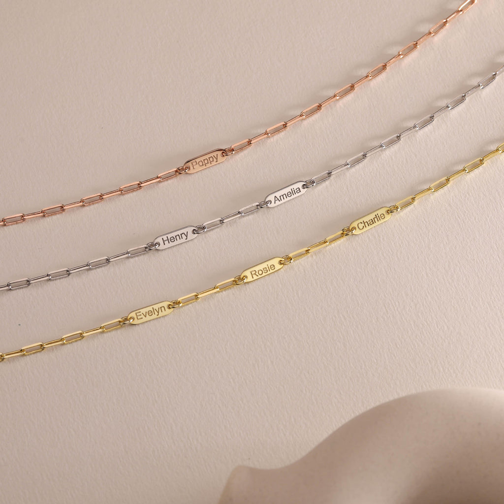Personalized Name Bar Necklace
