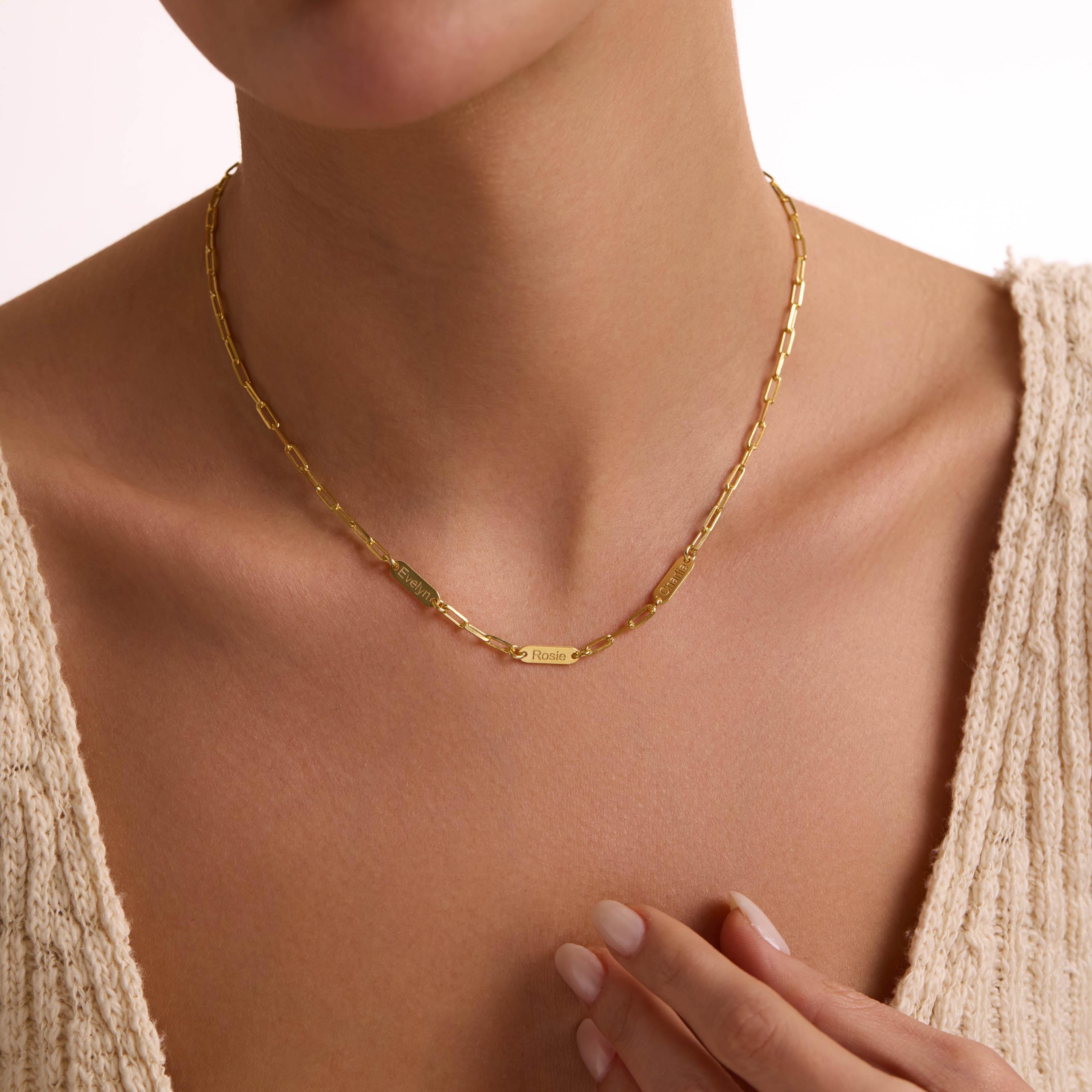 Personalized Name Bar Necklace