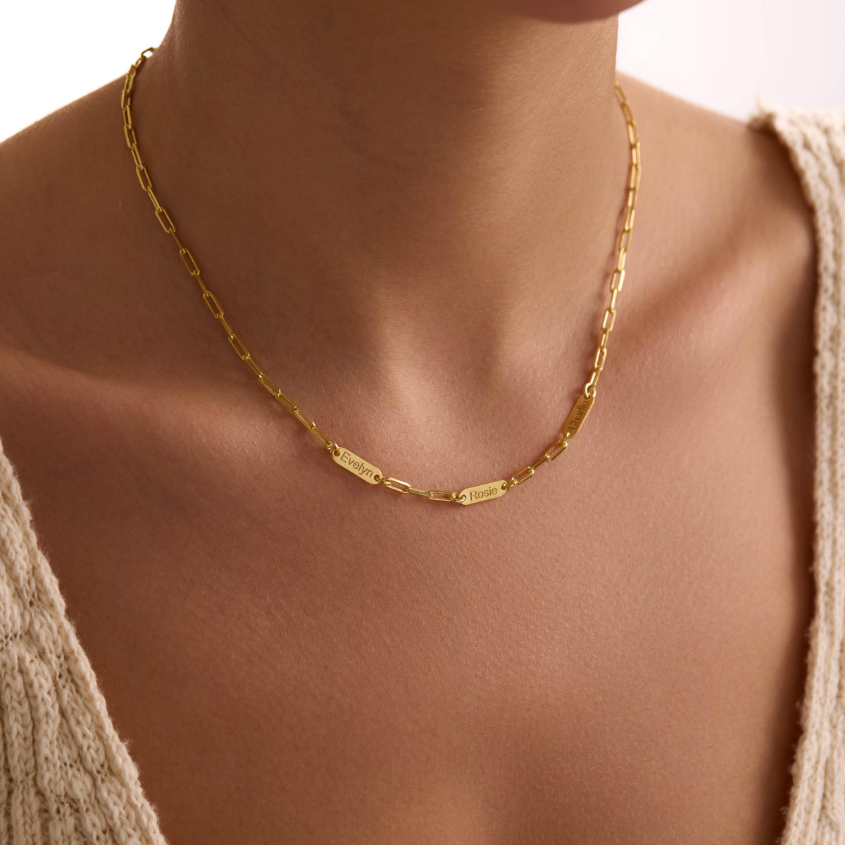 Personalized Name Bar Necklace