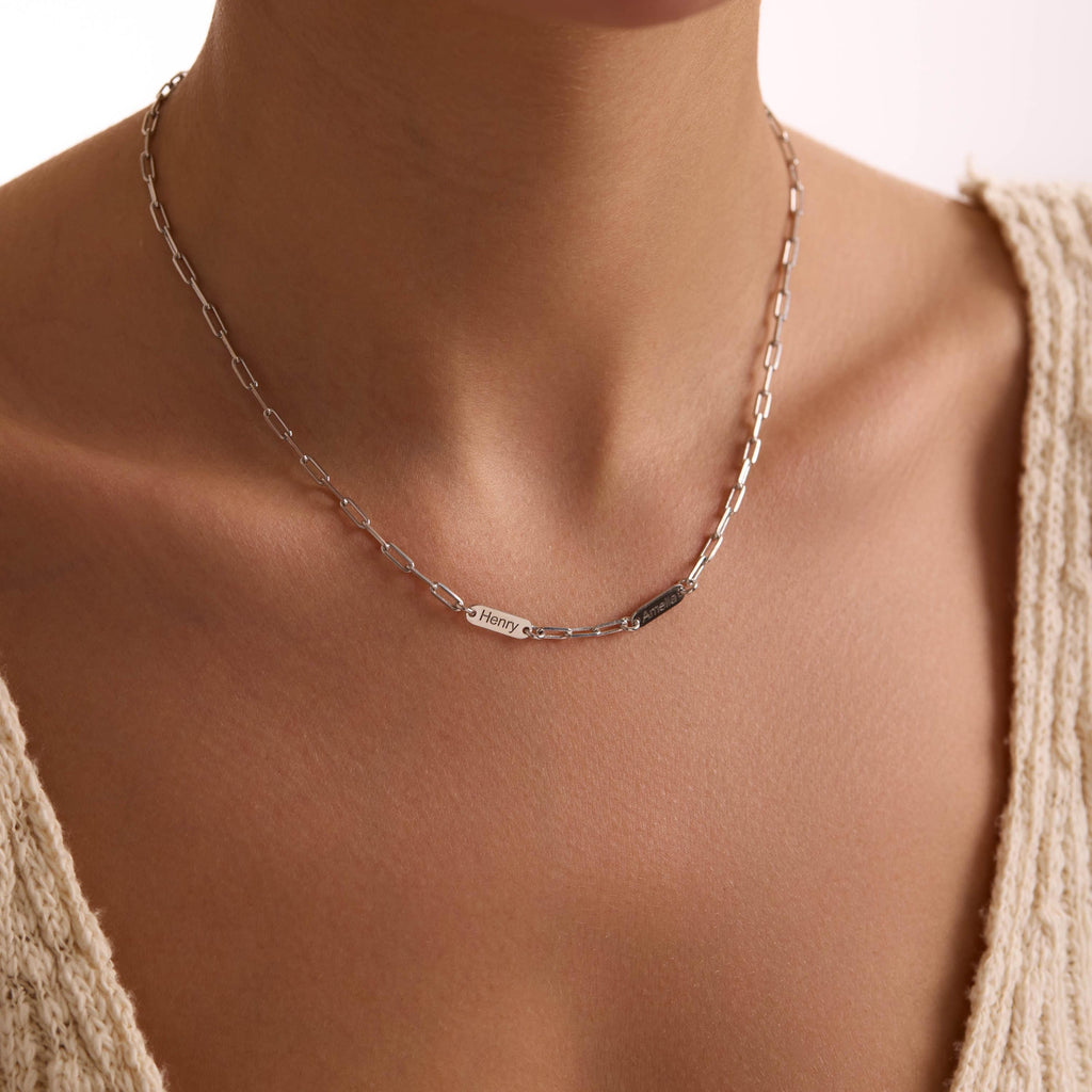 Personalized Name Bar Necklace