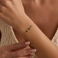 Personalized Sterling Silver Birthstone Bracelet