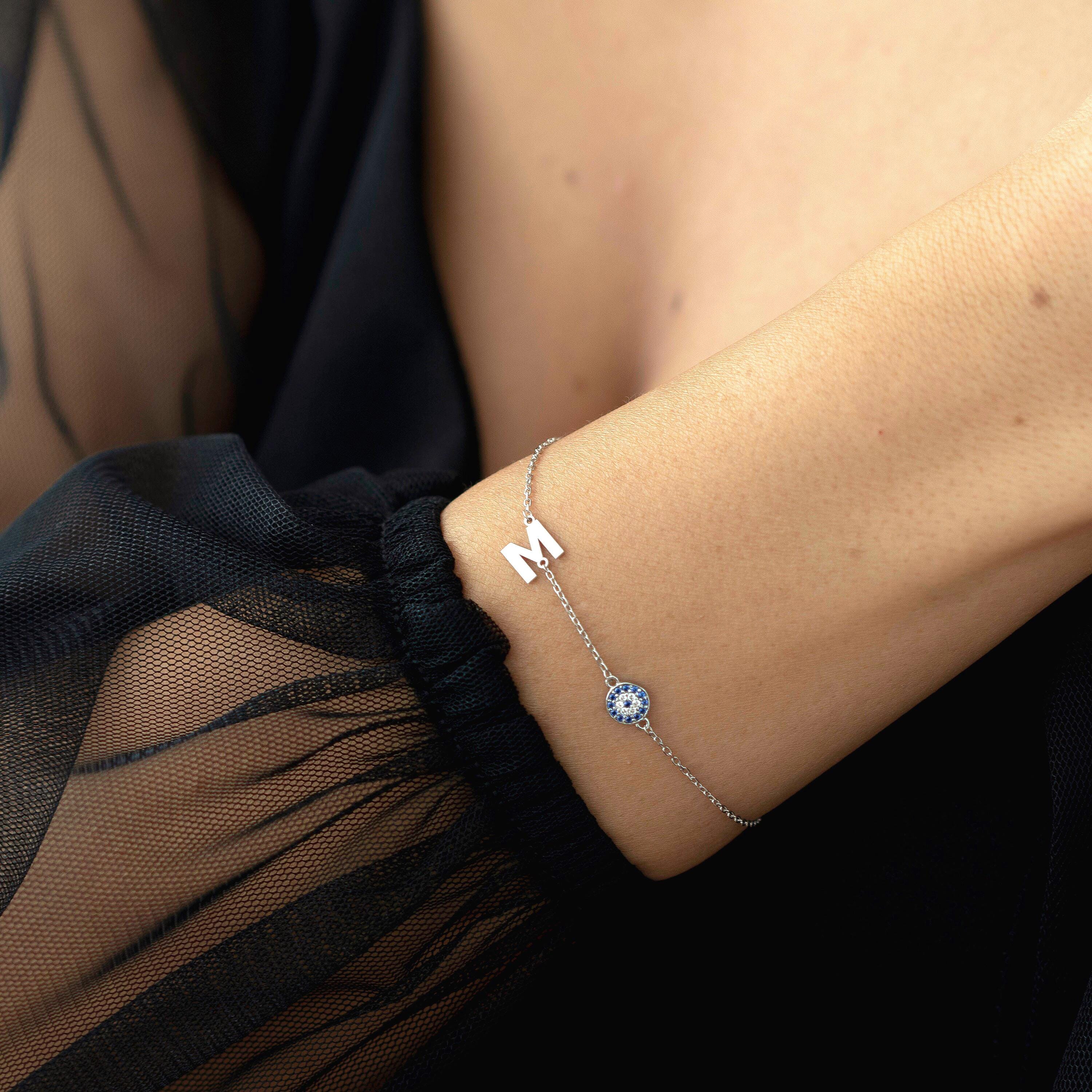 Personalized Birthstone Initial Bracelet