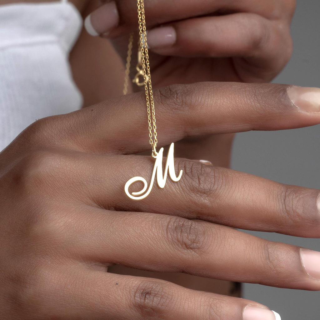 925 Silver Initial Necklace