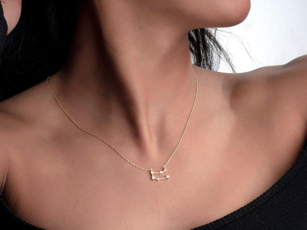 Personalized Birthstone Zodiac Necklace