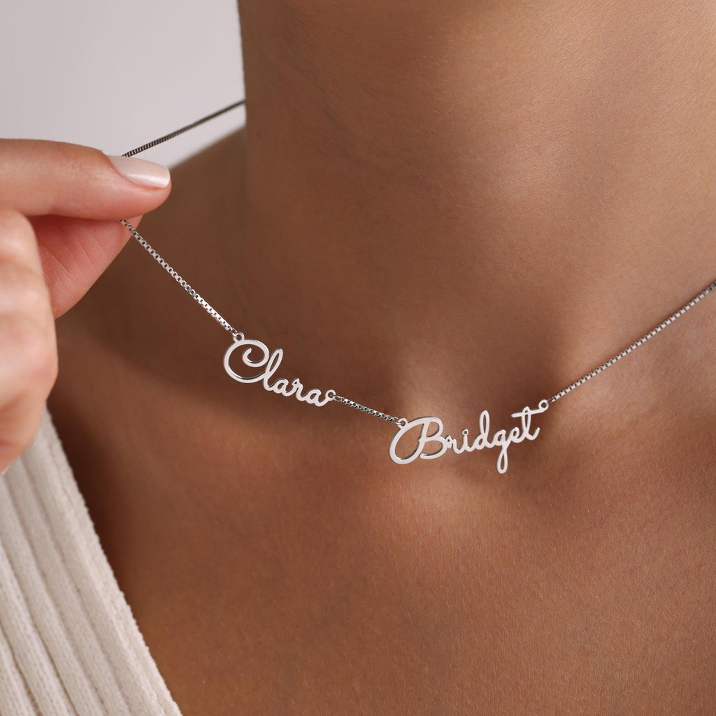 Custom Sterling Silver Family Name Necklace