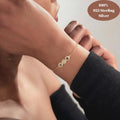 Custom Family Birthstone Gold Bracelet from Children to Mother
