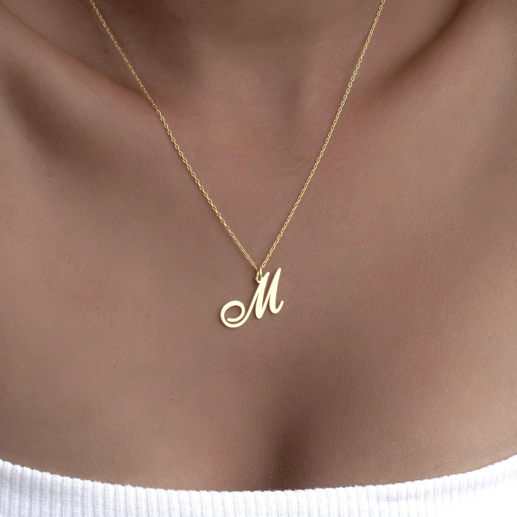 925 Silver Initial Necklace