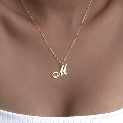 925 Silver Initial Necklace