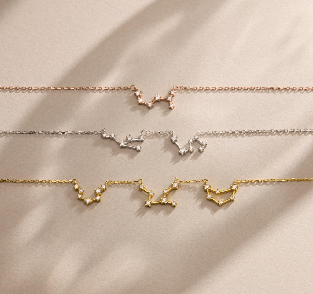 Sterling Silver Zodiac Constellation Family Necklace