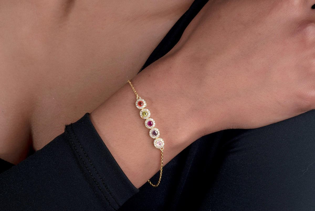 Personalized Family Birthstone Bracelet