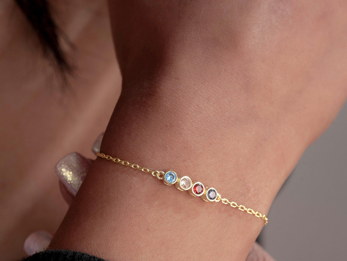 Gold Birthstone Bracelet