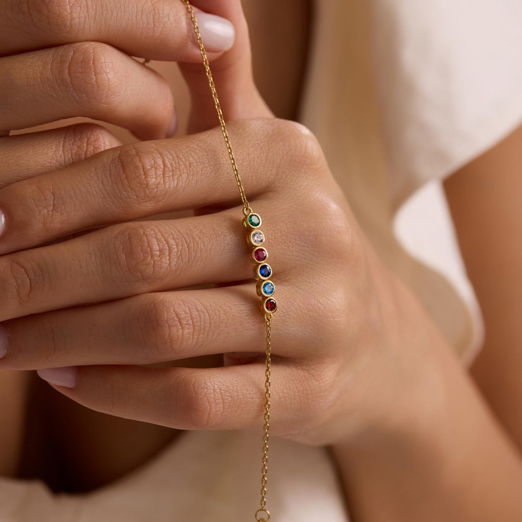 Personalized Family Birthstone Bracelet