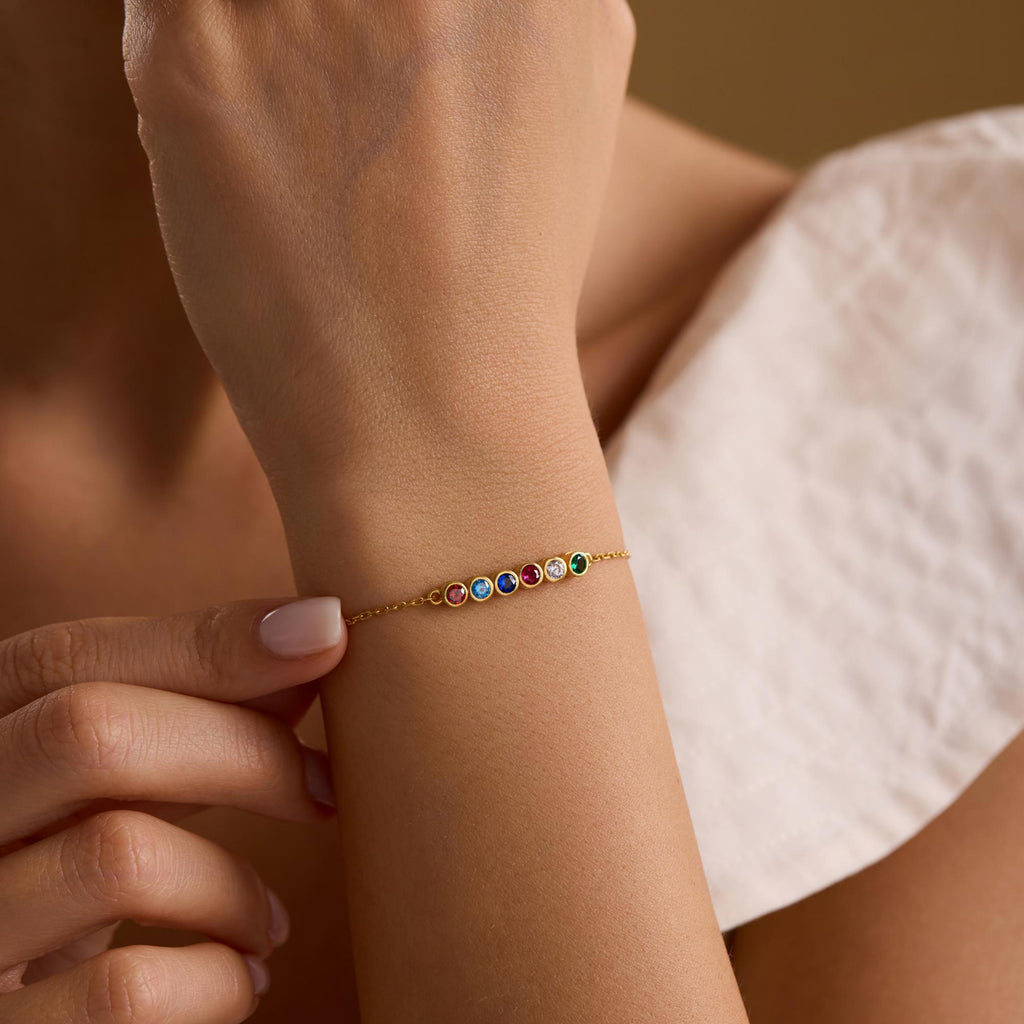 Personalized Family Birthstone Bracelet