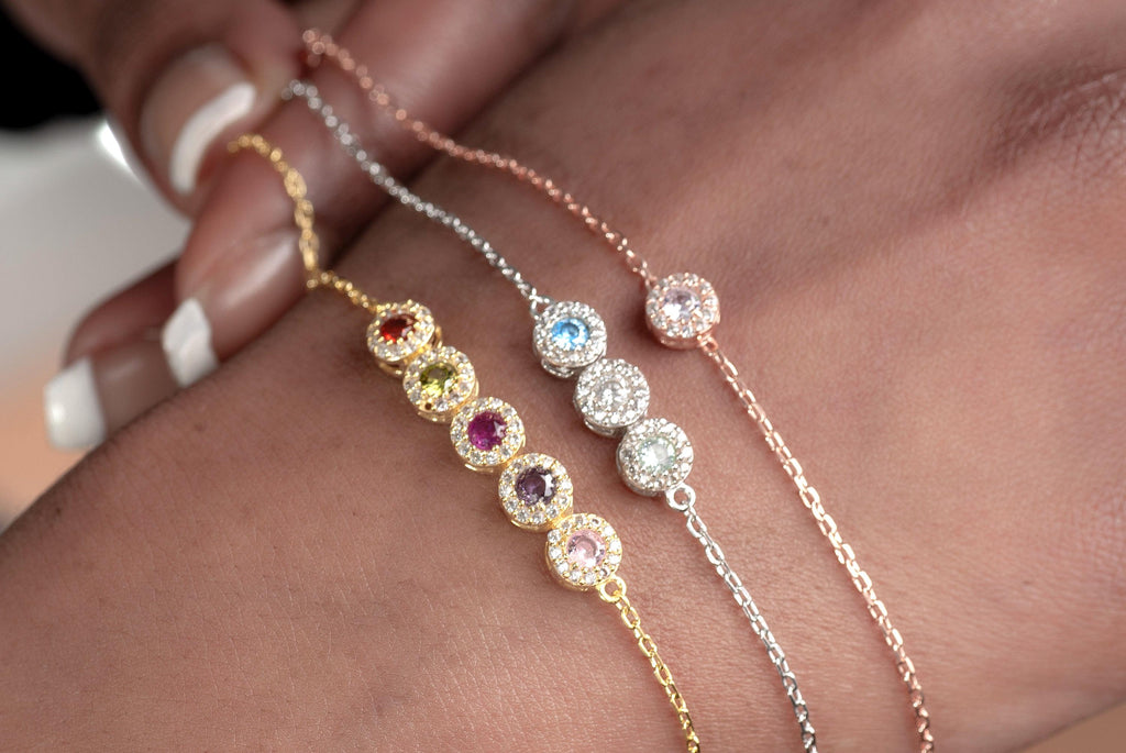 Personalized Family Birthstone Bracelet