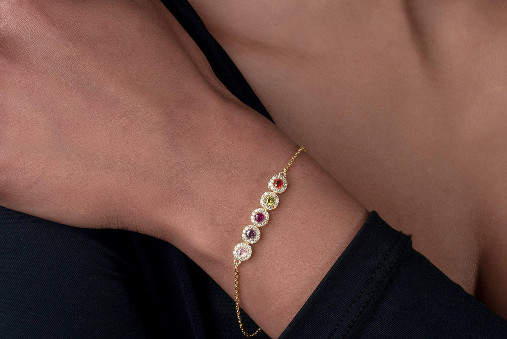 Personalized Family Birthstone Bracelet