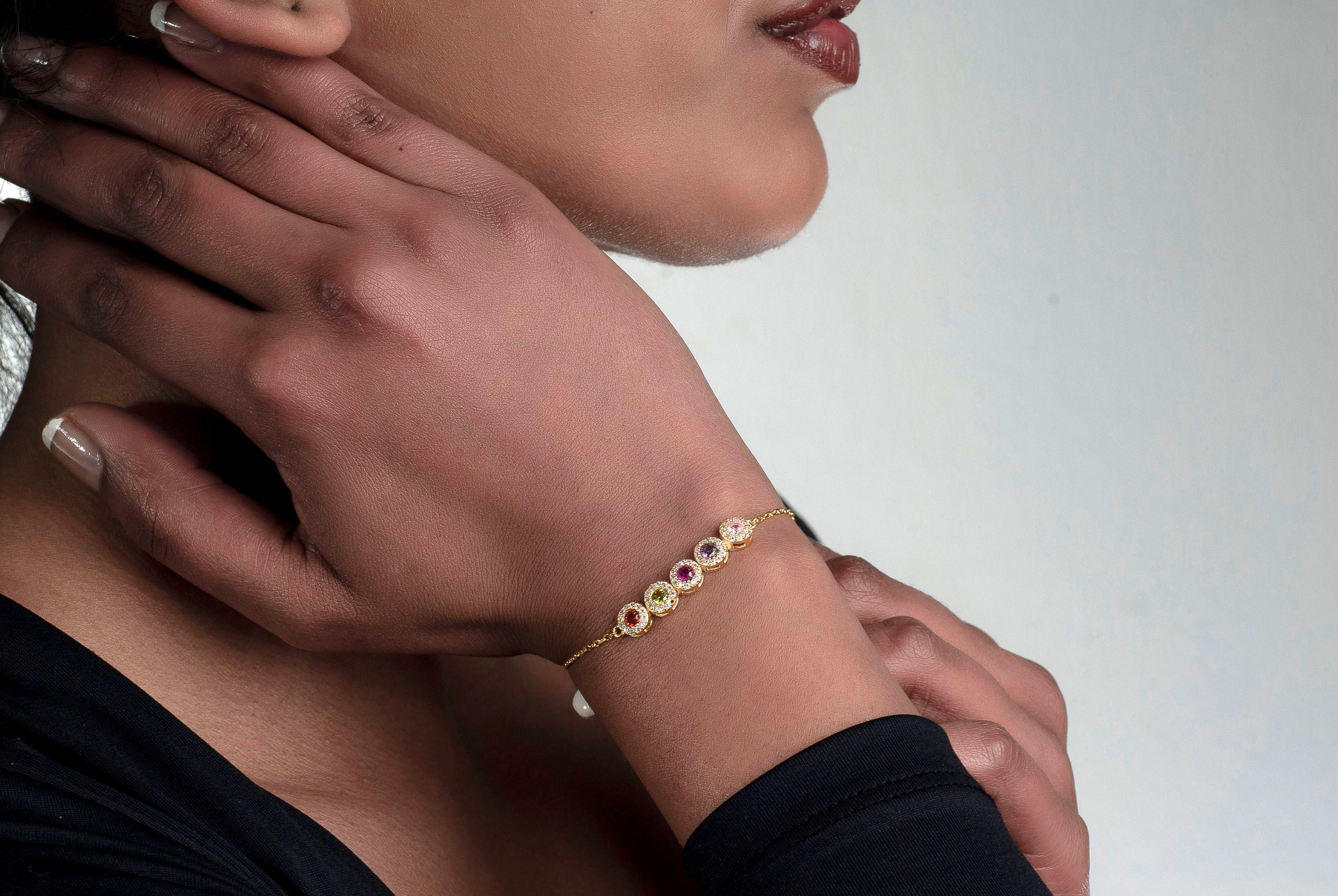 Personalized Family Birthstone Bracelet