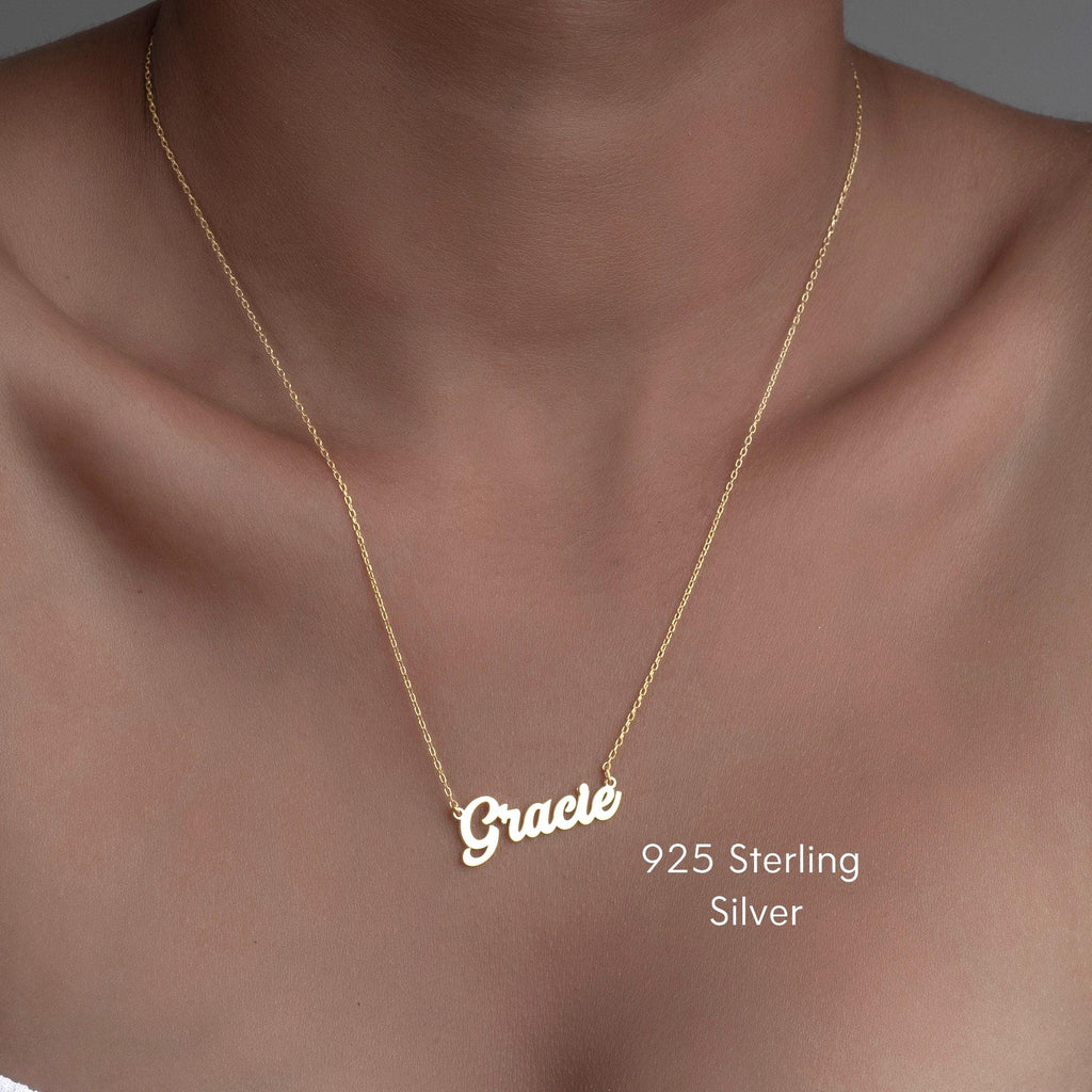 Gold Custom Handwritten Name Necklace
