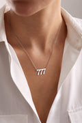 Sterling Silver Angel Number Necklace