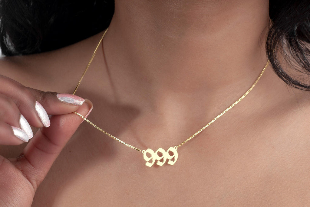 Custom Dainty Angel Number Necklace