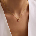 Sterling Silver 3D Bubble Initial Necklace