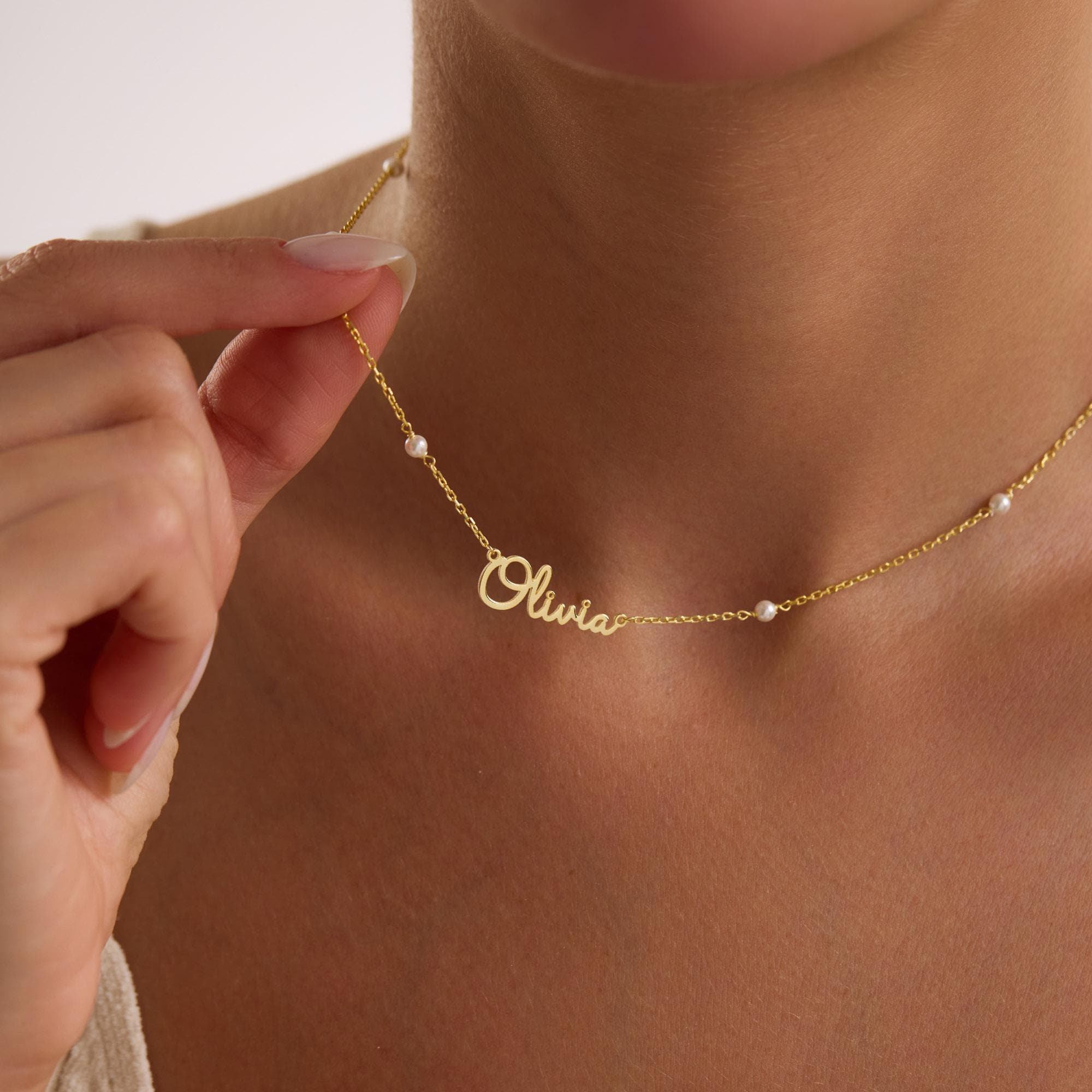 Sterling Silver Signature Name Necklace