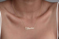 Sterling Silver Dog Paw Name Necklace