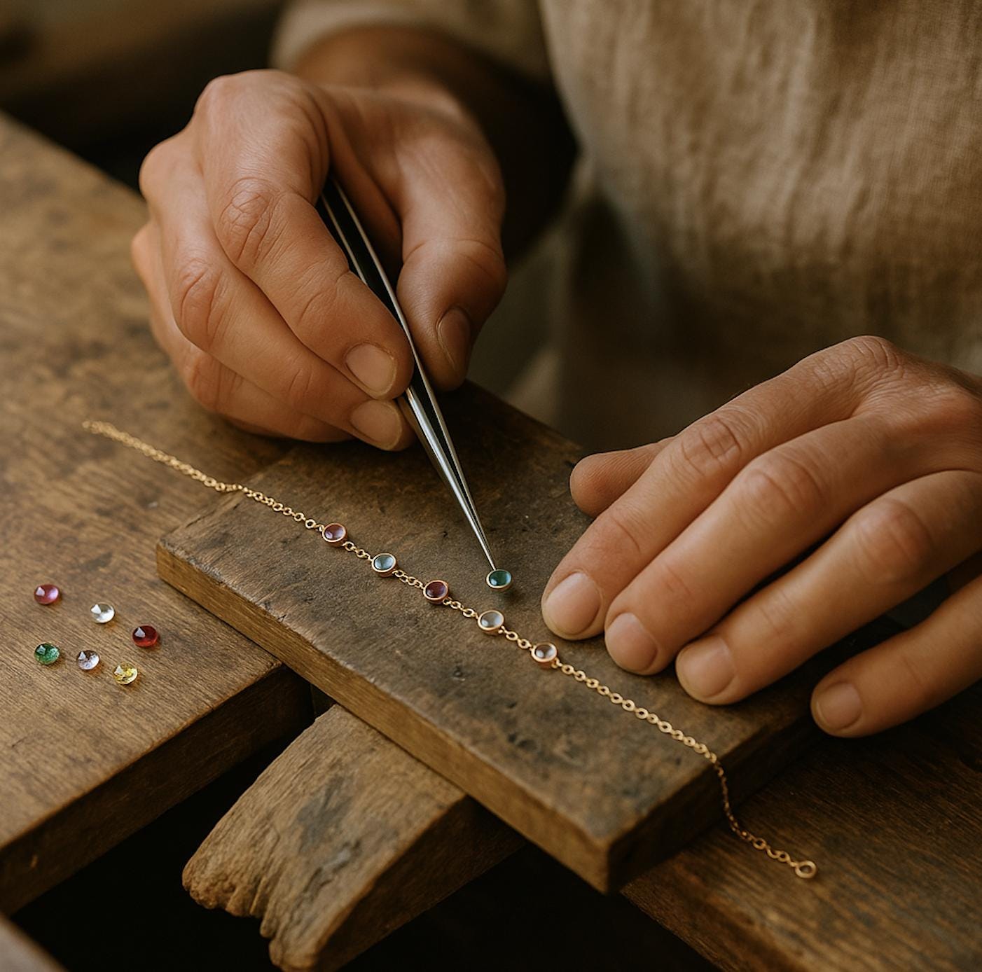 Handmade Family Birthstone Bracelet