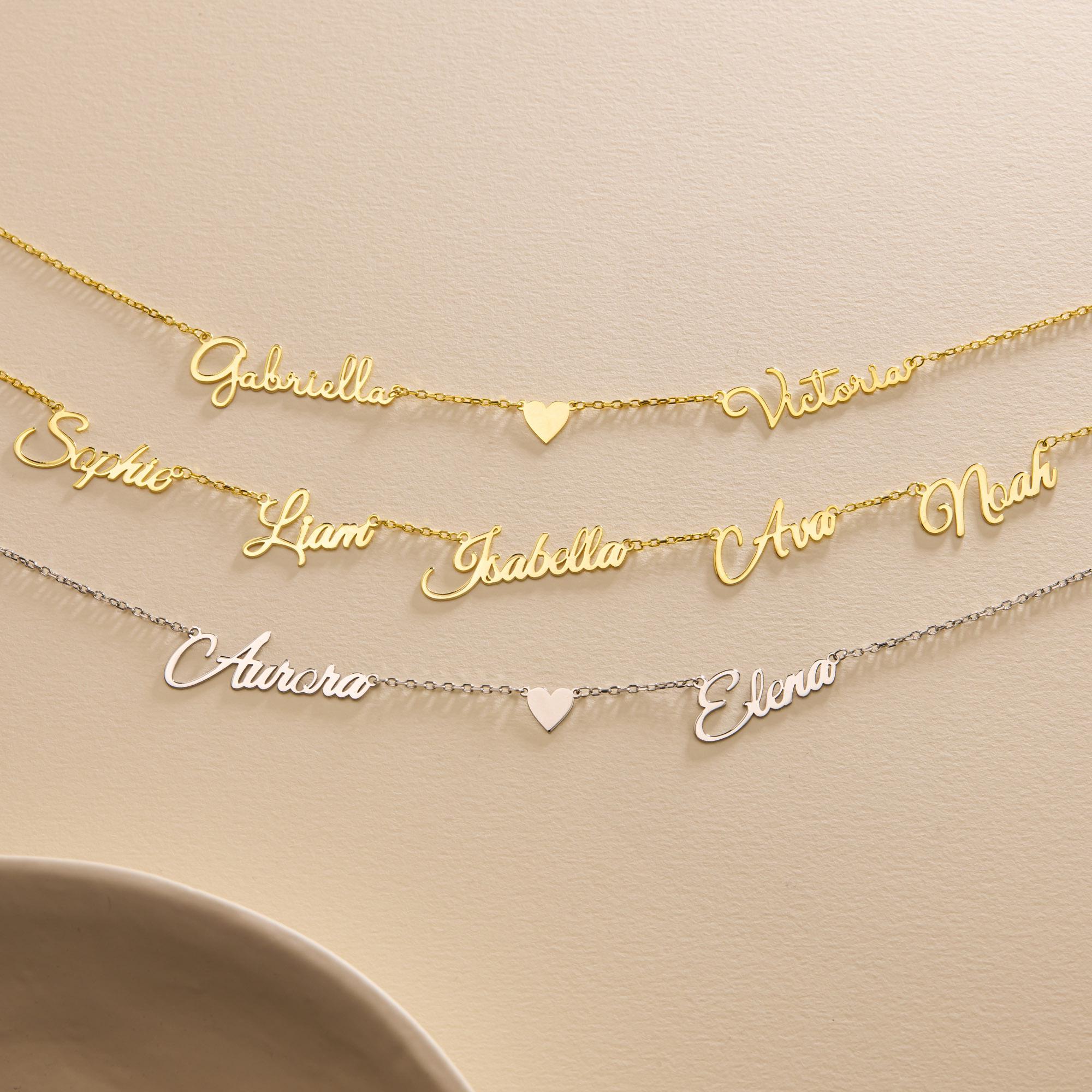 Sterling Silver Connected Name Necklace