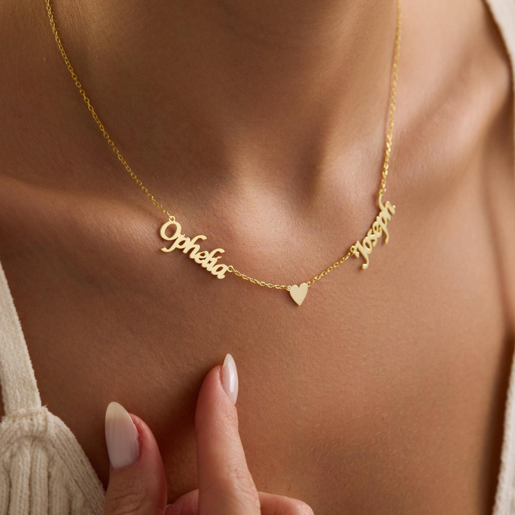 Family Name Necklace • Gift for Mom • Personalized Silver Jewelry • Custom