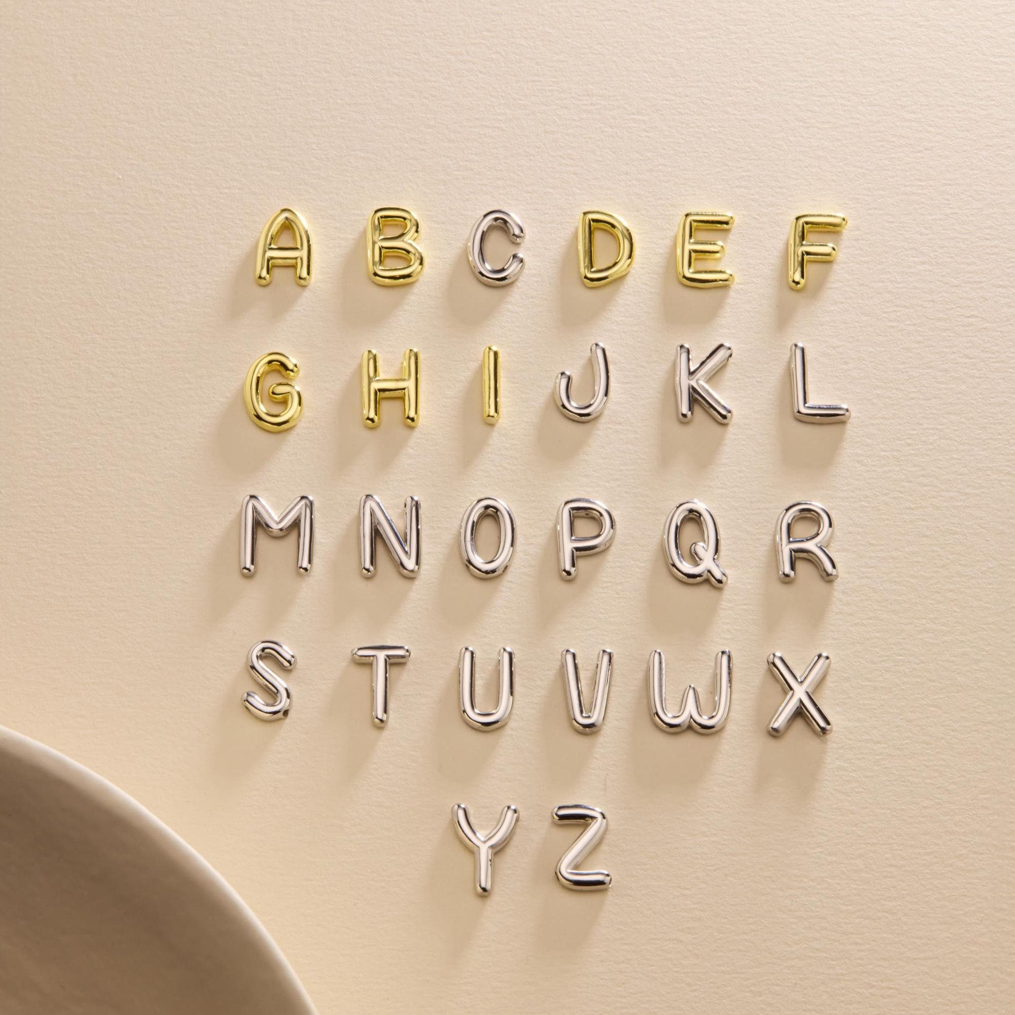 Personalized 3D Bubble Initial Necklace