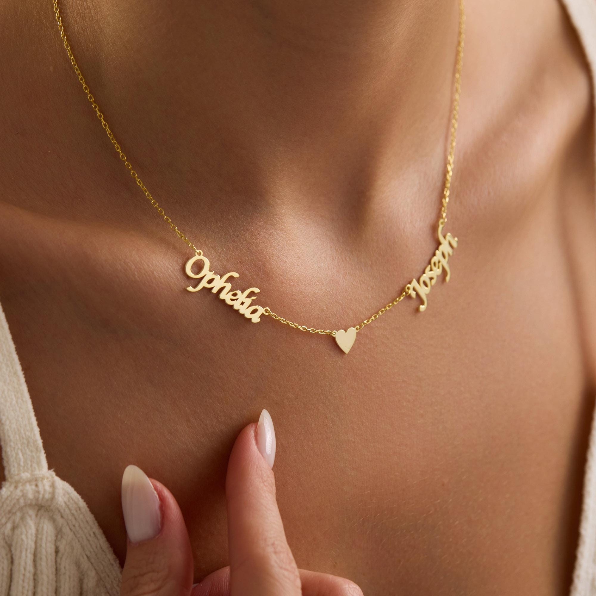 Sterling Silver Family Name Necklace