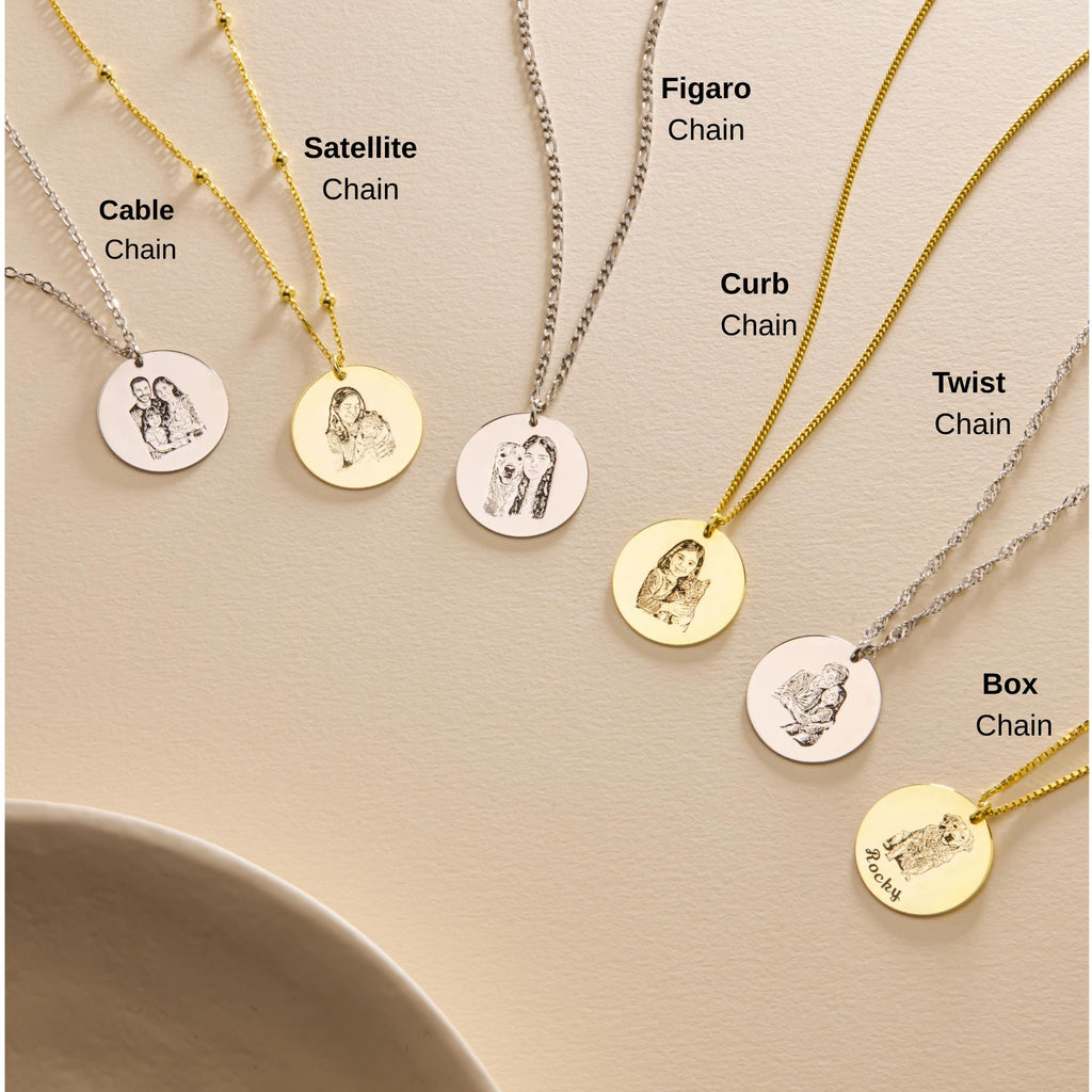Custom Pet Portrait Necklace