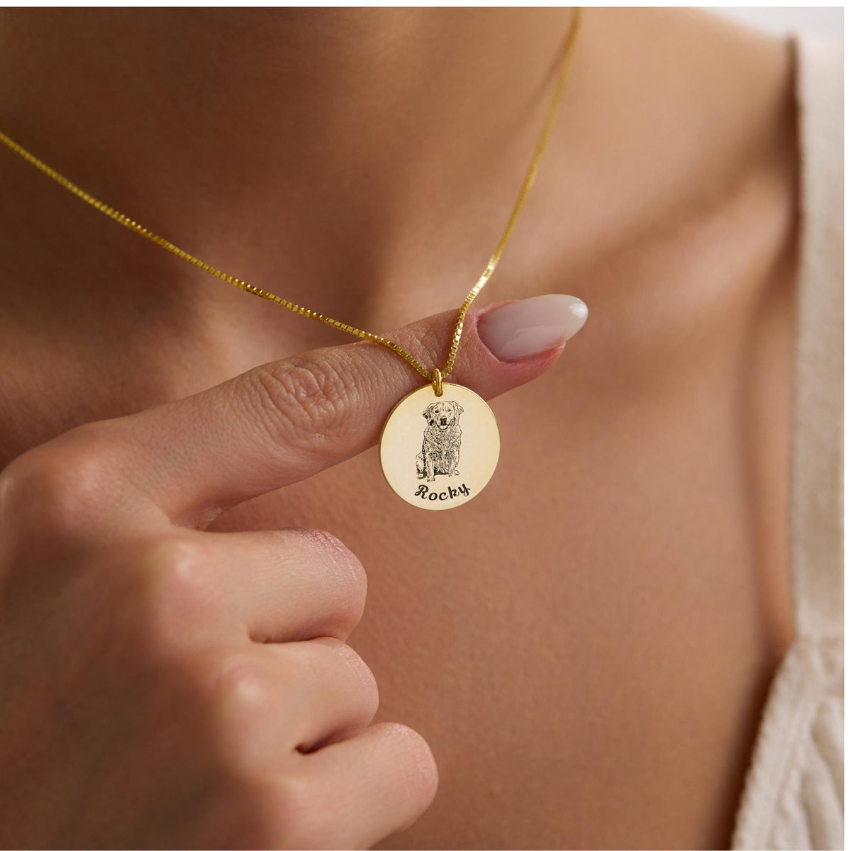 Custom Pet Portrait Necklace