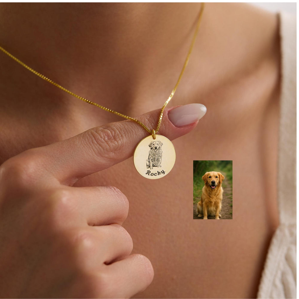 Custom Pet Portrait Necklace