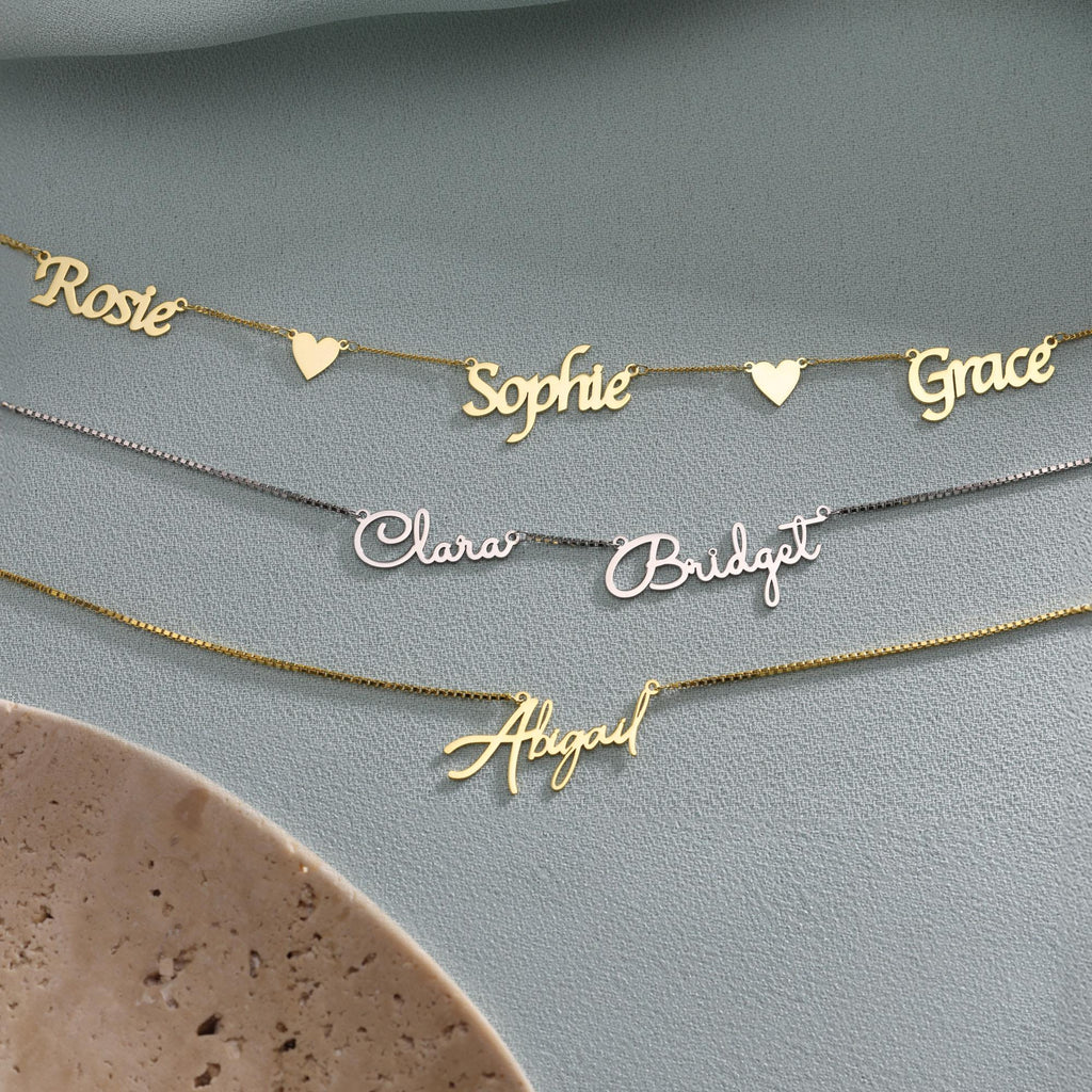 Custom Sterling Silver Family Name Necklace