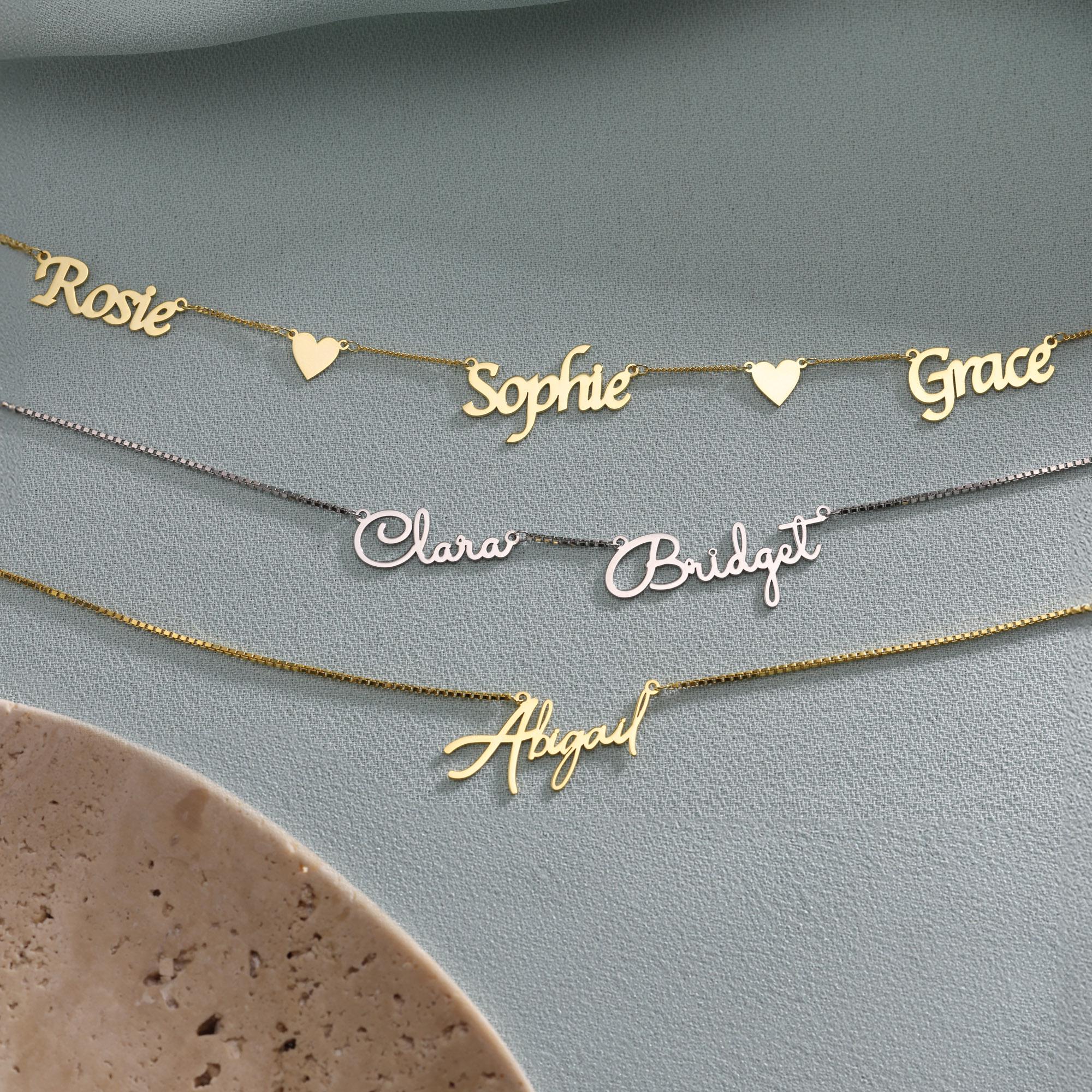 Custom Sterling Silver Family Name Necklace