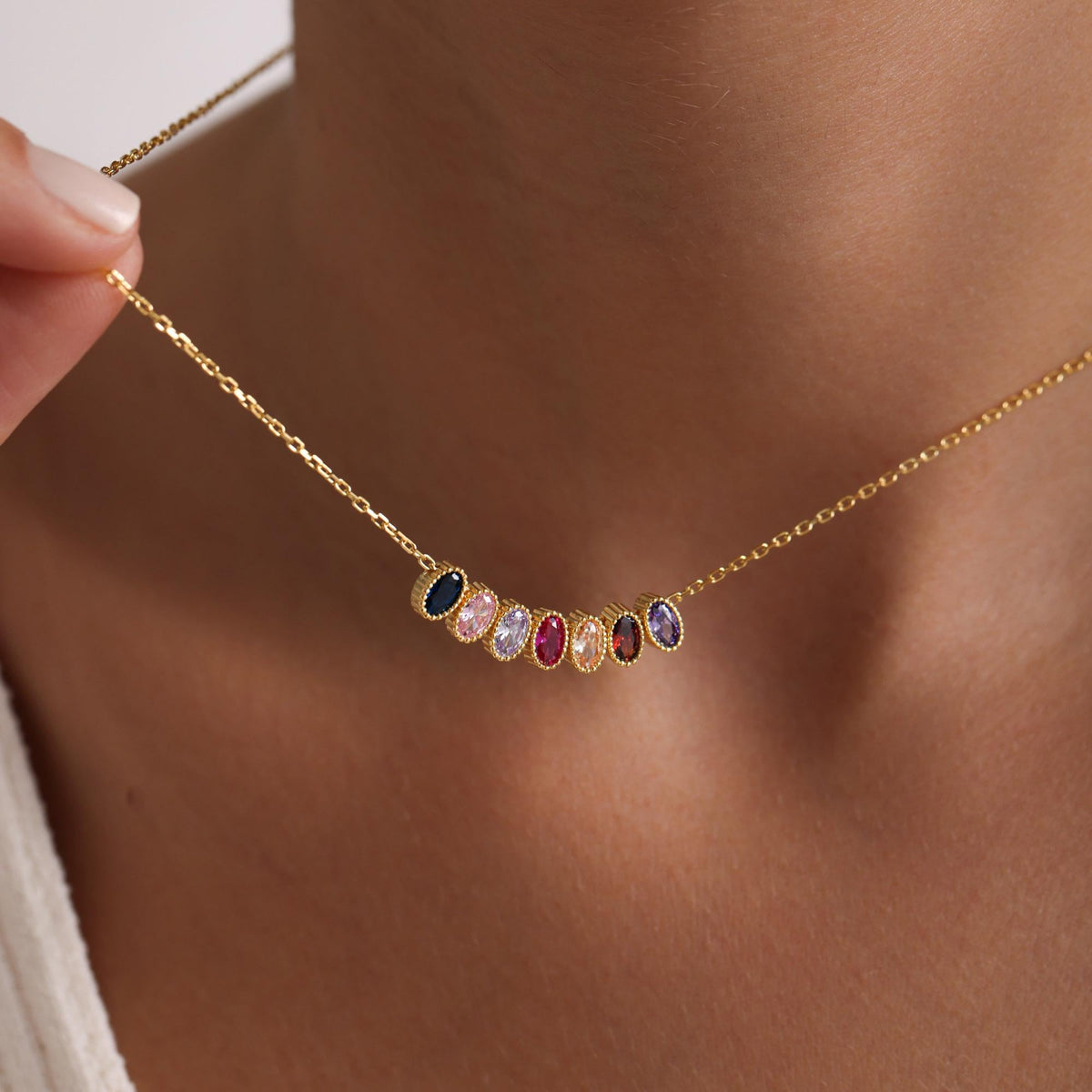 Family Birthstone Necklace