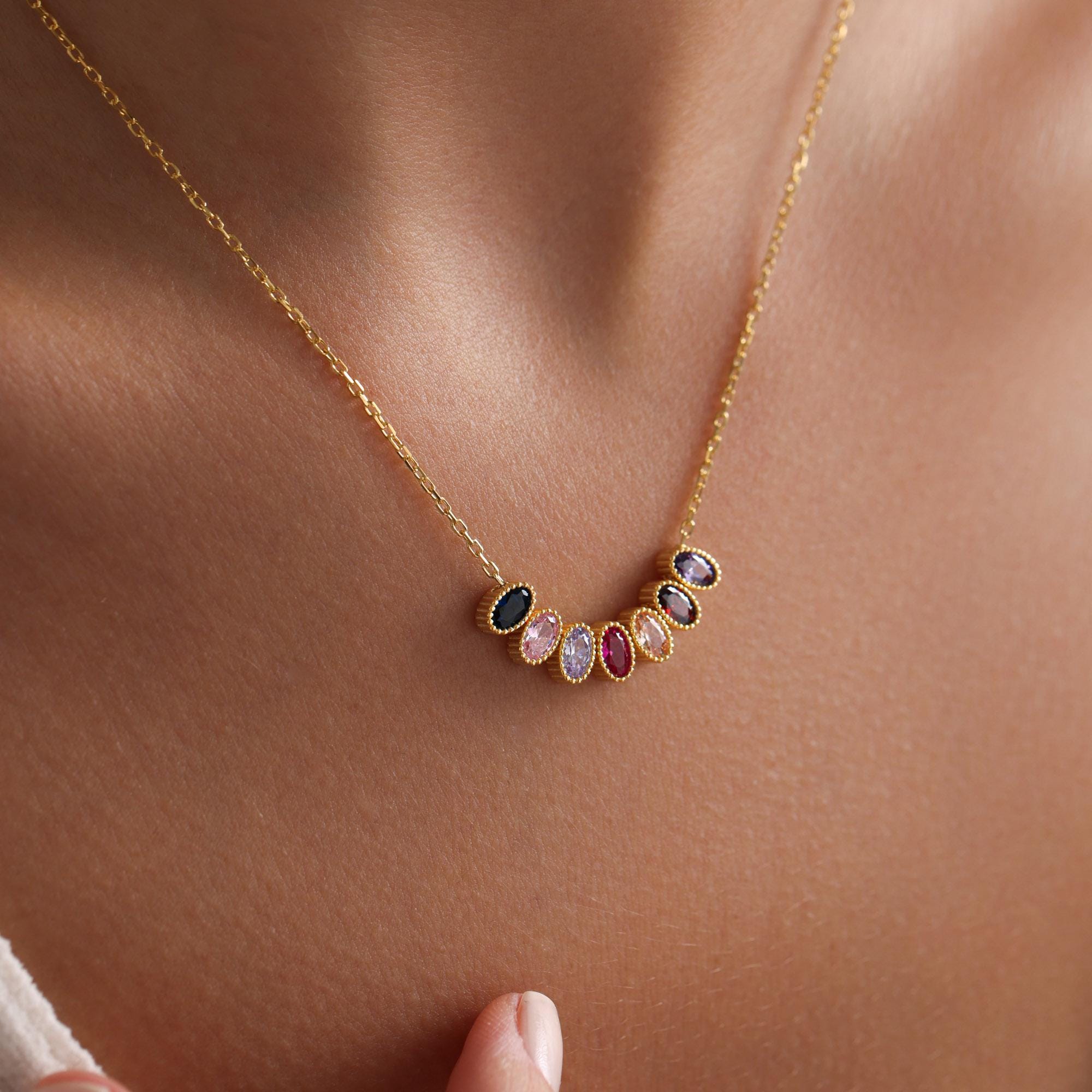Family Birthstone Necklace