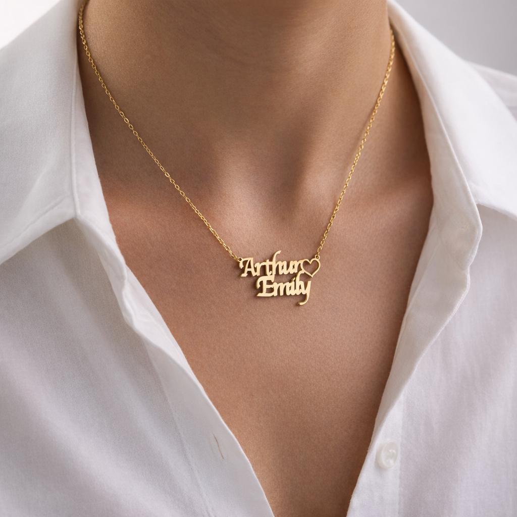 Two Names Necklace for Family