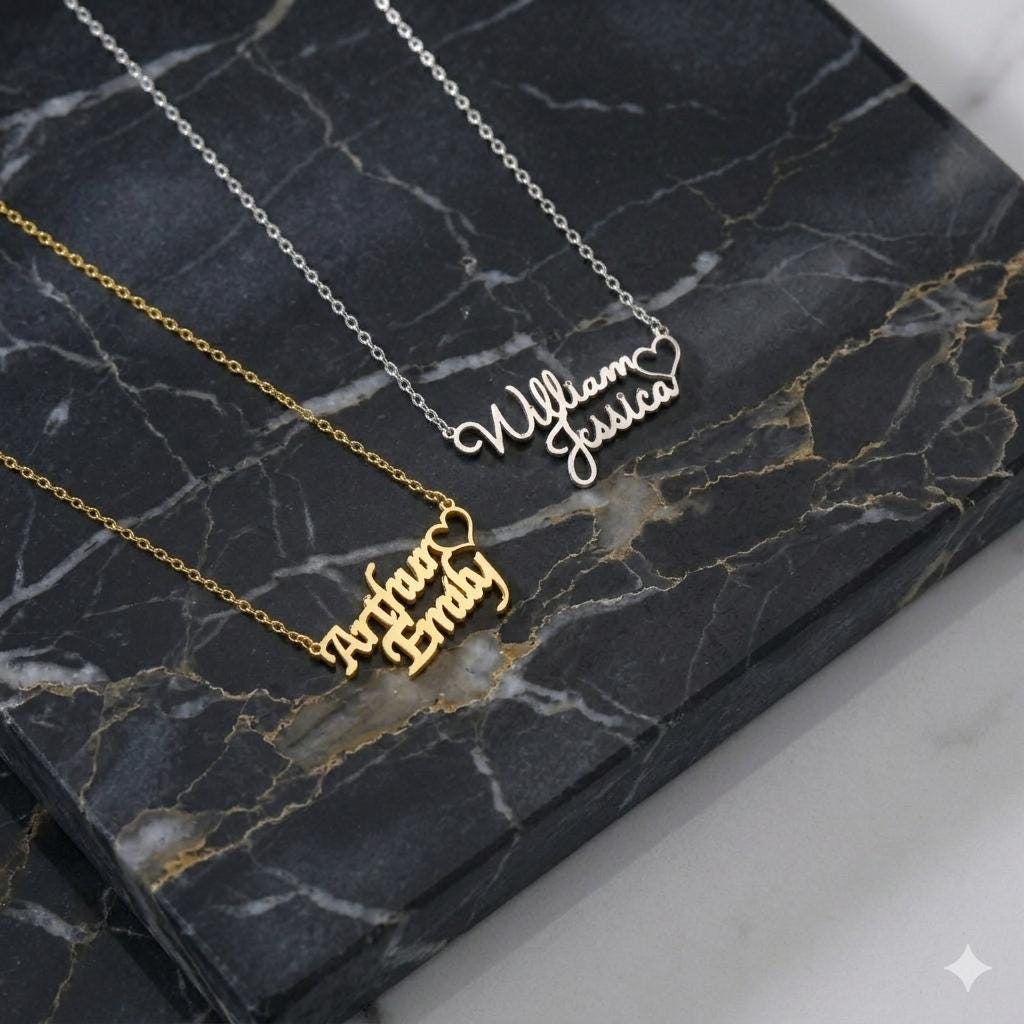 Two Names Necklace for Family