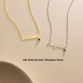 Custom Name Necklace with Birthstone