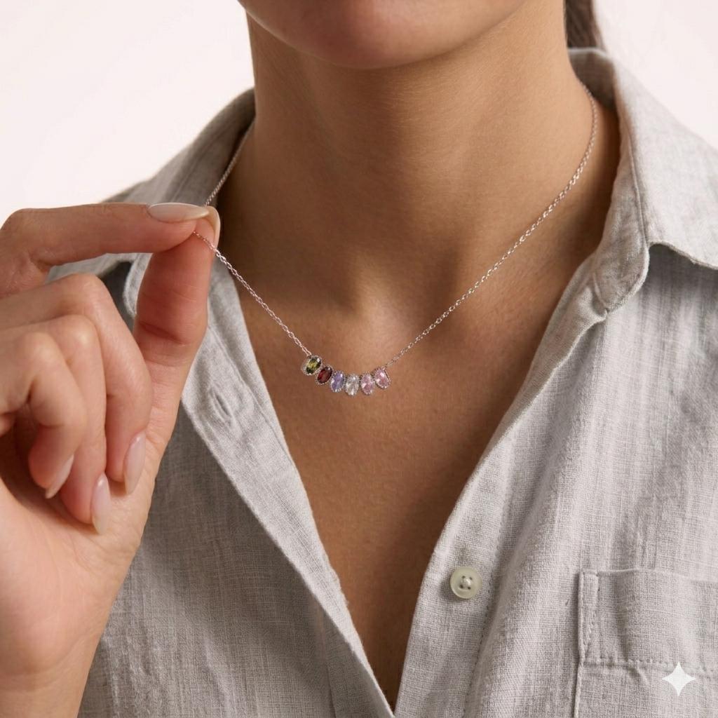Family Birthstone Necklace