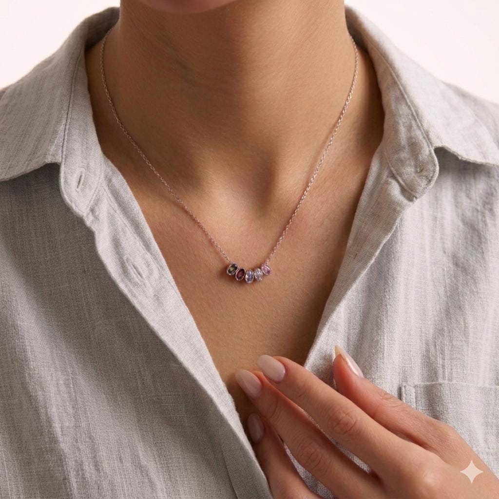 Family Birthstone Necklace