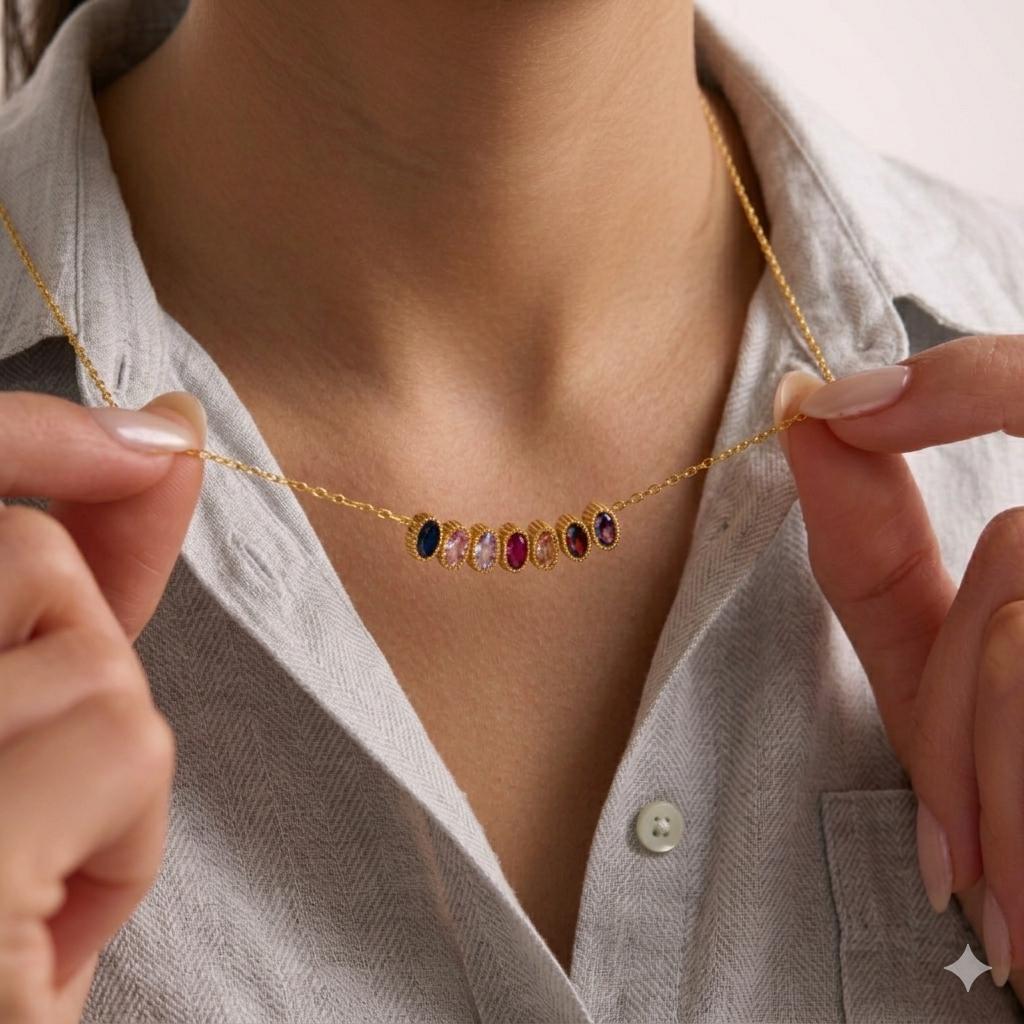 Family Birthstone Necklace